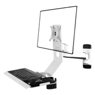 悠視 FE199KBL-2 顯示器支架顯示屏鍵盤(pán)托架 工業(yè)自動(dòng)化設備配套一體化液晶電腦鍵盤(pán)支架 FE199KBL-2-白色折疊托盤(pán)-  600mm普通托盤(pán)