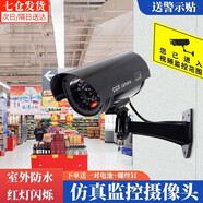 東之天地 仿真監(jiān)控攝像頭裝飾擺件帶燈模型探頭家用防賊防盜仿真監(jiān)控燈 仿真攝像頭+5號電池*2+警示貼*1