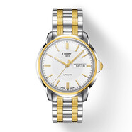 天梭（TISSOT）【全國聯(lián)?！咳鹗渴直?恒意系列雙日歷鋼帶自動(dòng)機械男士腕表 間金鋼帶 T065.430.22.031.00