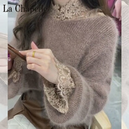 拉夏貝爾（La Chapelle）網(wǎng)紅2023秋冬森系V領(lǐng)復古慵懶風(fēng)女毛衣寬松外穿潮針織衫 純100自動(dòng)發(fā)熱套裝【蕾絲內搭+單件毛衣】 純100自動(dòng)發(fā)熱XS 70斤-80斤以?xún)?
                                         title=