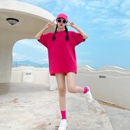 深妍色閨蜜裝彩色t恤套裝純棉寬松團體出游旅行表演服多巴胺糖果色t恤 火龍果T恤【 眼鏡+襪子+帽子] XL