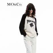 MO&Co.【綿羊毛×山羊絨】春秋美式復(fù)古寬松毛衣紅色摩安珂 米白色 M 165