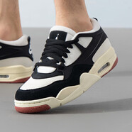 耐克（NIKE）籃球鞋男鞋2025新款夏季運(yùn)動(dòng)鞋Air Jordan 4 AJ4休閑鞋F(xiàn)Q7939-001 FQ7939-100黑白紅 40.5