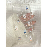 亭澤羽小紅書日韓風雪花星星小企鵝適用蘋果14手機殼iPhone11/12/13/15p A雪花星星小企鵝透明 iPhone4