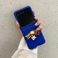 小潔匠選適用摩托羅拉motorazr40ulta手機殼moto razr50 ulta立體卡通加菲貓razr40保護套 寶藍殼+立體 加菲貓 摩托羅拉 moto razr50