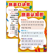 拼音口訣歌拼音認(rèn)知圖 拼音字母表早教啟蒙識(shí)字卡片兒童聲母韻母整體認(rèn)讀音節(jié)一年級(jí)掛圖 軟白板 [2-8歲]  課外書(shū)課外 自主閱讀假期讀物湊單神器省錢(qián)卡暑假作業(yè) 一升二暑假銜接 小升初暑假銜接