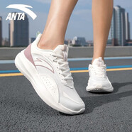 安踏（ANTA）跑步鞋女鞋2025夏季新款網(wǎng)面透氣緩震回彈女子跑鞋輕便運(yùn)動(dòng)鞋 象牙白/香芋紫 36