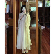 GOCHIEI中國風(fēng)套裝女裝夏季2025新款很仙的外搭防曬開(kāi)衫吊帶連衣裙兩件套 開(kāi)衫+吊帶裙[兩件套] M 100-110斤