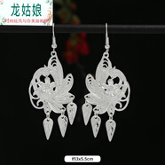 龍姑娘復古民族風(fēng)手工仿苗銀流蘇耳環(huán)女氣質(zhì)云南苗族個(gè)性舞臺 款式3