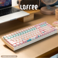 洛斐（Lofree）小翹機械鍵盤100鍵豆腐色可愛貓咪鍵帽自選版套裝筆記本電腦平板ipad適用