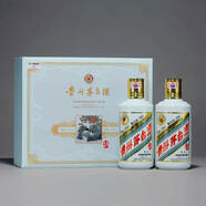 茅臺（MOUTAI）生肖禮盒裝2瓶蛇年茅臺馬羊猴雞狗豬鼠?；⑼谬埳呙┦詹厮投Y375ml 53度 375mL *2瓶兔年生肖禮盒