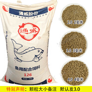 通威 通威魚(yú)飼料原塘高蛋白小顆粒浮料黑坑養殖鯉鯽草羅非觀(guān)賞魚(yú)料 126型號【2斤】 沉底料魚(yú)缸禁用
