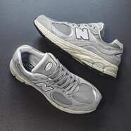 新百倫官方男鞋新款2002r情侶休閑鞋子男百搭網(wǎng)面透氣運動(dòng)老爹鞋女防臭 NB2002R云霧灰 43