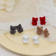 山頭林村耳夾耳釘可愛(ài)植絨蝴蝶結小熊日韓少女耳環(huán)秋冬百搭網(wǎng)紅毛絨耳飾品 任意三件聯(lián)系客服備注