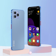 天語天語i13智能迷你手機八核128G超薄全面屏學生長續(xù)航手機全網(wǎng)通4G雙卡待老人機幻彩玻璃機身 藍色 8核+128GB
