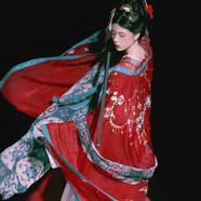 重回漢唐花想容顏原創(chuàng)唐制褙子齊胸襦裙直領對襟廣袖衫漢服女 紅色直領對襟廣袖衫/現(xiàn)貨 L