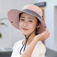 蓓莉卡 遮陽(yáng)帽女可折疊太陽(yáng)帽夏天防曬帽可漏馬尾透氣速干帽旅游登山帽 皮粉色-可露馬尾203款 均碼適合57-59厘米頭圍