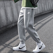 耐克（NIKE）男褲春季運(yùn)動(dòng)褲收口小腳褲衛(wèi)褲針織透氣薄款休閑長(zhǎng)褲子BV2763-010 BV2680-063/內(nèi)里毛圈/束腳灰色 XL