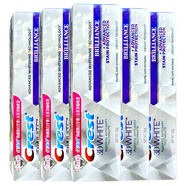 CREST熱感美白牙膏進(jìn)口配方3d鉆亮炫白清新口氣減牙漬牙垢亮白 熱感美白原味90g*5支