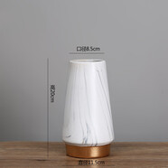 軍英 現(xiàn)代簡約陶瓷花瓶擺件客廳插花小清新裝飾品電視柜仿真插花器皿 3785白色小花瓶