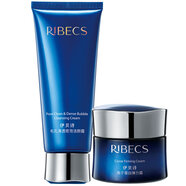 伊貝詩(shī) RIBECS化妝品護膚保濕套裝魚(yú)子蛋白緊膚液柔膚水彈力乳系列 潔顏霜100g洗面奶+彈力霜50g