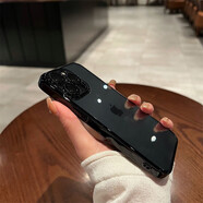 韻寧 【全包鏡頭膜硬殼】高級感超薄透明電鍍適用iphone手機殼蘋果保護殼簡約風新款防摔輕奢高檔款 黑色【進口高品質(zhì)，不掉漆】 iPhone14ProMax