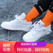 耐克（NIKE）女子Air Jordan 1 Low GS低幫AJ1潮流緩震耐磨籃球鞋海外直郵 553560-101 純白 35.5