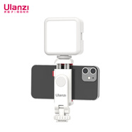 ulanzi 優(yōu)籃子 ST-6S（白）冷熱靴手機夾RGB補光燈套裝橫豎拍旋轉取景翻轉屏手機Vlog單反相機多功能攝影夾