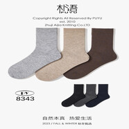 樸語樸語男襪3雙 進(jìn)口澳洲羊毛 5A抗菌 超強(qiáng)蓄熱 卡其色 均碼