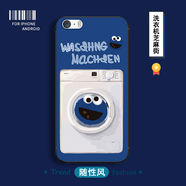 機(jī)旺馬蘋(píng)果5S手機(jī)殼磨砂硅膠全包防摔保護(hù)套iphone5s創(chuàng)意潮男女網(wǎng)紅抖音漫畫(huà)超薄散熱新款卡通軟殼 洗衣機(jī) 蘋(píng)果5S支架+掛繩