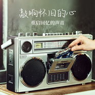 金業(yè)GOLDYIP復(fù)古磁帶機錄音機老式80年代雙聲道立體收音機收錄機藍牙U盤多功能播放機 9116電源版 官方標配