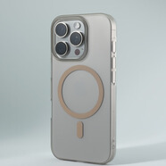 米弗希 超薄磨砂半透明適用蘋果16promax磁吸手機殼iPhone17pro全包防摔14/13/12簡約高級保護套男女 【沙漠金】磨砂冰霧磁吸 iPhone 16