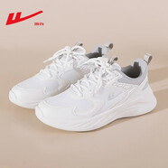 回力女鞋運動(dòng)鞋女春秋新款跑步鞋子網(wǎng)面透氣休閑老爹鞋情侶款潮鞋子 白灰色> 42