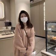 凡摩喬Halonini毛衣外套女開(kāi)衫寬松溫溫柔柔的粗棒針加厚保暖大毛衣