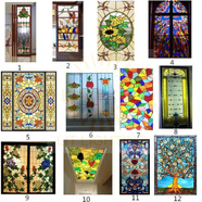 SNQP定制藝術(shù)玻璃彩晶蒂凡尼教堂彩色玻璃隔斷吊頂玄關(guān)柜門(mén)窗玻璃 定制