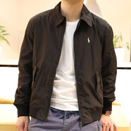 POLO SPORT RALPH LAUREN拉夫勞倫翻領(lǐng)夾克男春秋新款商務(wù)休閑外套男小馬標(biāo)刺繡高端茄克衫 黑色 BK01 M 建議125-140斤穿