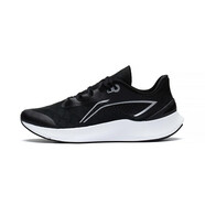 李寧（LI-NING）輕逸跑步鞋春季男鞋超輕緩震耐磨透氣網(wǎng)面休閑運動鞋 黑色/冷檀黑-2 42