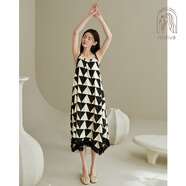 妮狄婭（nidiYa）【清倉撿漏】睡衣女夏季短袖睡裙中長(cháng)款棉質(zhì)短褲外穿家居服 QF24279睡裙 L