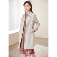 亦朵品牌春秋裝風衣外套女中長款品牌百搭氣質(zhì)衣服女裝顯瘦 淺駝色 M