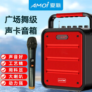 夏新（AMOI） 無線藍(lán)牙音箱戶外大音量廣場舞音響小型家用收音機(jī)手提便攜式帶麥克風(fēng)閃光彩燈地?cái)倲[攤喇