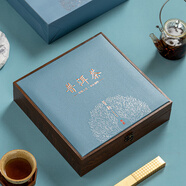 宣彩 茶餅收納盒普洱茶茶餅盒357g茶餅禮盒空盒福鼎白茶包裝盒空禮盒 茶趣典藏-普洱茶-藍(lán)色餅盒