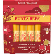 BURT'S BEES 伯特小蜜蜂 薄荷味蜂蠟保濕潤(rùn)唇膏4支裝 經(jīng)典潤(rùn)唇膏男女通用
