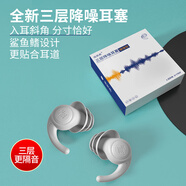 佳高美睡覺耳塞超強(qiáng)隔音不傷耳工廠降噪防噪音學(xué)生學(xué)習(xí)旅行隔音耳塞眼罩 淺灰2對(duì)裝【贈(zèng)送收納盒】