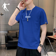 喬丹 短袖t恤男冬季新款棉質(zhì)透氣速干休閑服舒適時(shí)尚健身衣運動(dòng)短袖男 醒目藍-字母(純棉) L /175