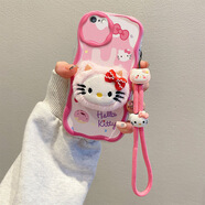 佩諾 蘋果6手機(jī)殼iPhone6S保護(hù)套plus鏡頭全包防摔奶油波浪紋硅膠軟卡通可愛男女新款創(chuàng)意潮牌掛繩外殼 TY毛絨公仔-KT貓+手繩 蘋果6/6S通用 4.7英寸