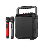 山水（SANSUI） 便攜式手提k歌音響移動(dòng)帶戶(hù)外大功率一體KTV廣場(chǎng)舞音響小型直播音箱卡拉OK雙無(wú)線(xiàn)話(huà)筒 【立體音效果+雙話(huà)筒+聲卡音效】