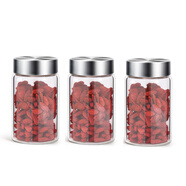 艾美諾（AMINNO）艾美諾密封罐玻璃瓶小果醬罐調(diào)味瓶調(diào)料罐調(diào)味罐收納罐儲物罐茶葉 盧卡儲物罐中號250ml3只裝