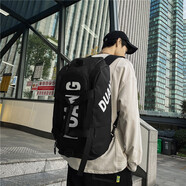 威納登兩用旅行包男雙肩手提大容量運動健身包女短途旅游出差背包行李包 黑色
