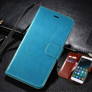 簡(jiǎn)魅 適用紅米NOTE5A/6A/plus/小米3/4/8/MIX2S/MAX2手機殼保護套翻蓋皮套 藍色 紅米3S/SX（帶指紋孔）