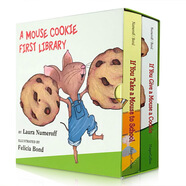 英文原版If You Give a Mouse Cookie 2冊廖彩杏繪本紙板書送音頻